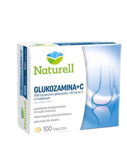 suplementy na stawy   Naturell  Glukozamina + C 100 tabl